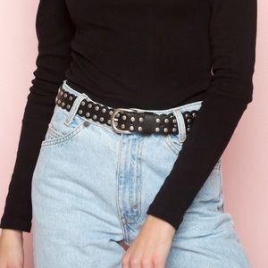 brandy melville silver stud belt